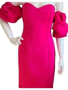 Mid Length Pink Off The Shoulder Cocktail Party Dress Size Small NWT